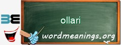 WordMeaning blackboard for ollari